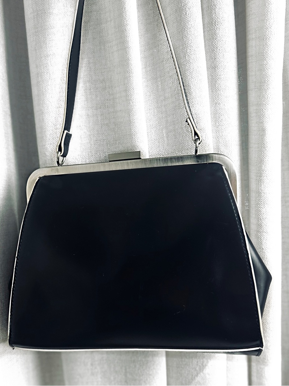 “The Limited” Classic Black Frame-Top Purse